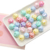 Galaxy Acrylic Beads for Jewelry Making – Round Spacer Beads in Candy Colors
