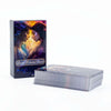 A box of the Divine Celestial Tarot card deck featuring illustrated fortune telling cards.