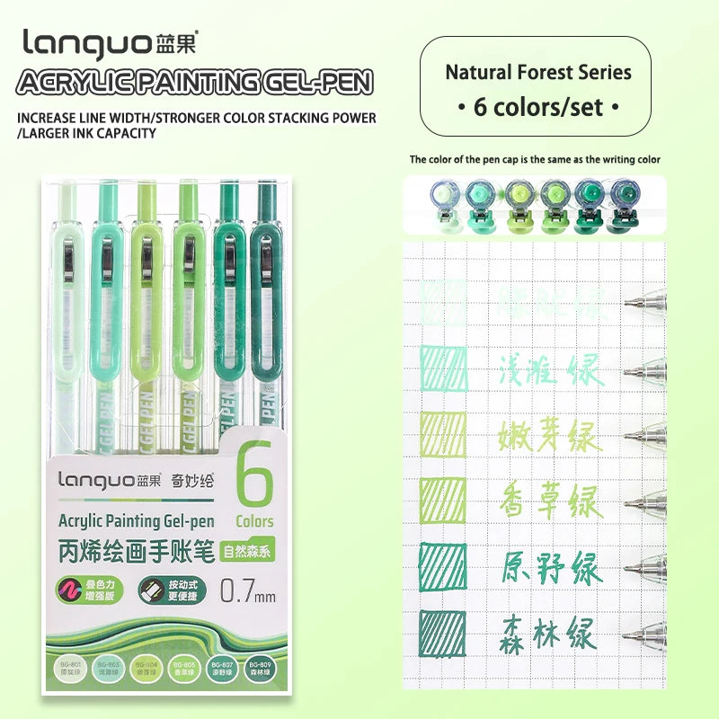 12 Color Acrylic Gel Pen Set