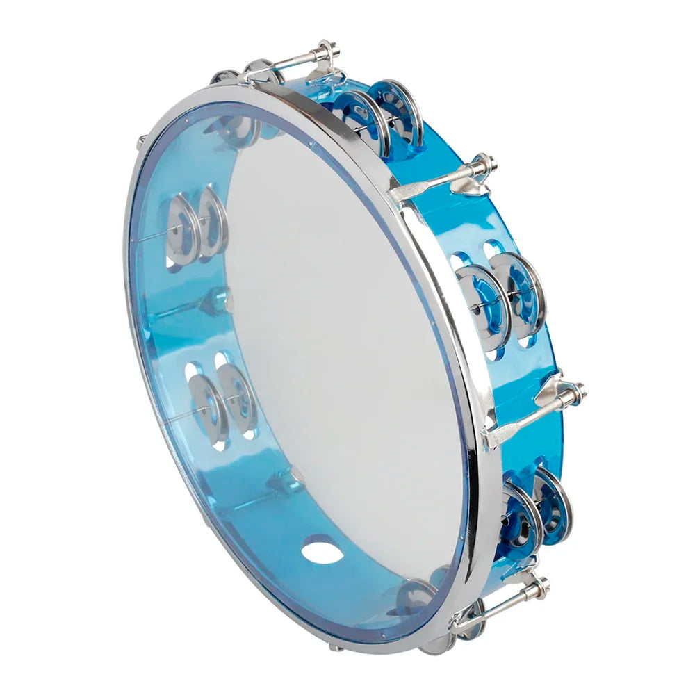 10-Inch Self-Tuning Tambourine with Stainless Steel Jingles