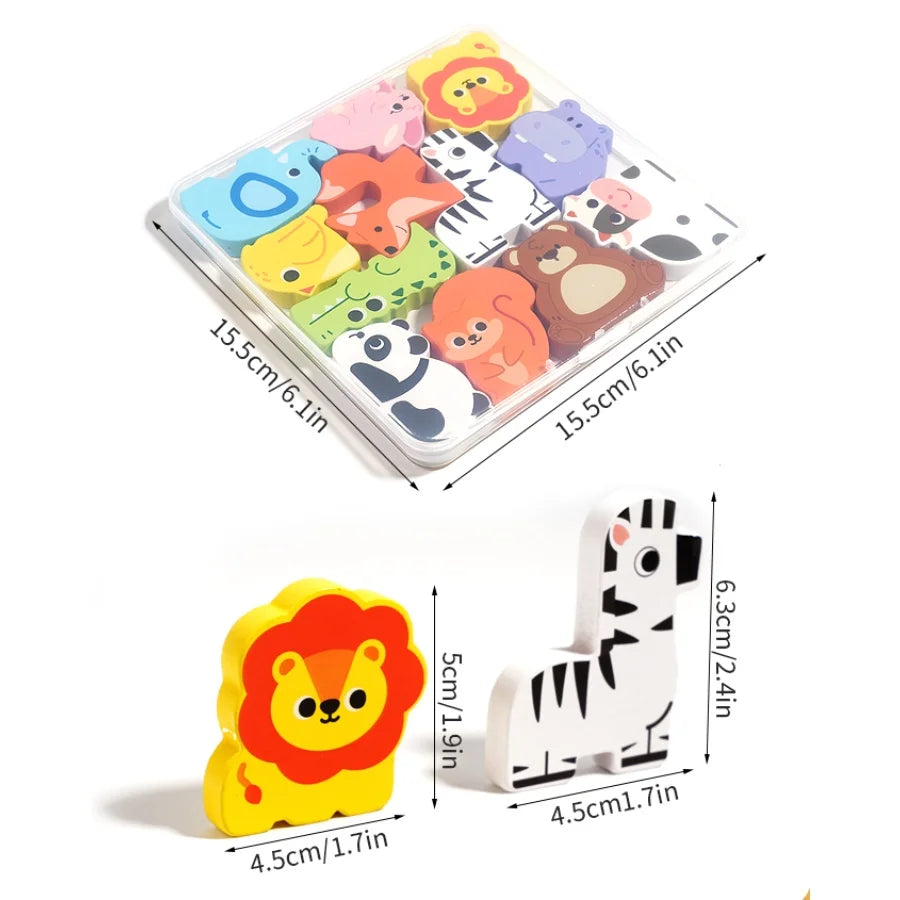 Wooden 3D Jigsaw Puzzle for Kids – Montessori Learning Toy
