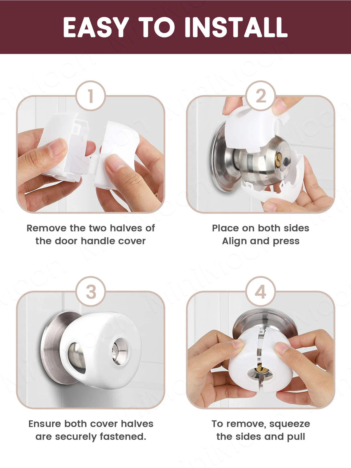 Baby Proof Door Knob Covers for Round Handles