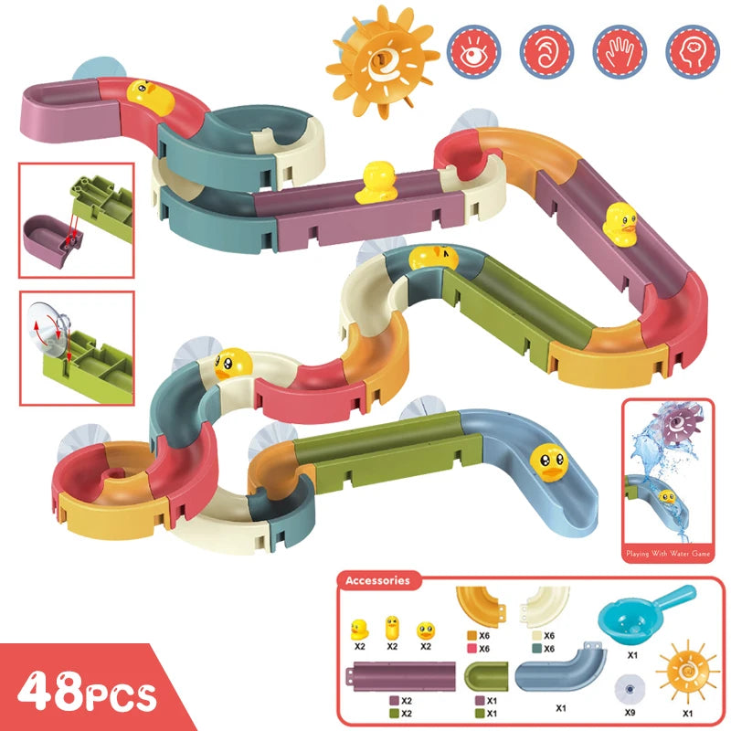 Bath Time Duck Slide Toy Set