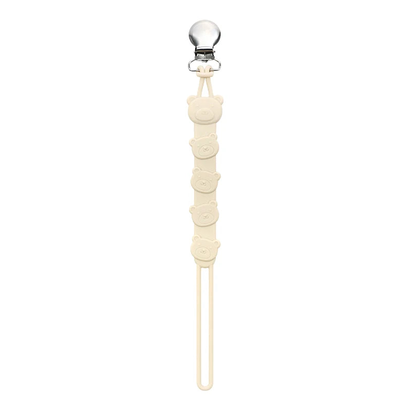 3-in-1 Silicone Pacifier Clip with Adorable Cartoon Animal Design