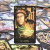 A tarot card featuring a man with a crown and beard, titled IV Coins, from the Dreams Tarot Deck.
