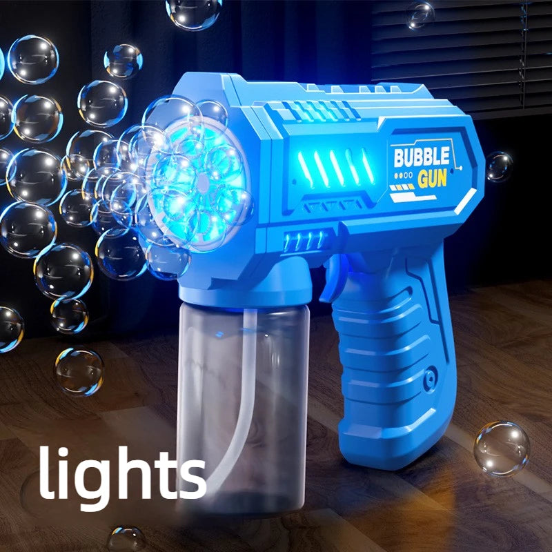 Automatic Bubble Gun with Lights for Kids
