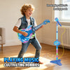 Kids Electric Guitar Toy with Microphone and Adjustable Stand