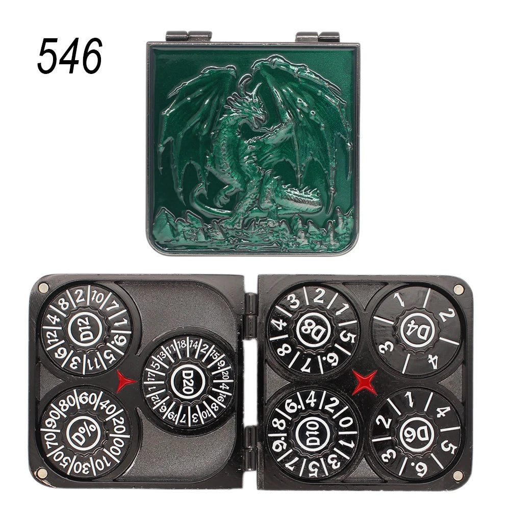 7-in-1 Metal Fingertip Gyro Dice Set for RPG Gaming