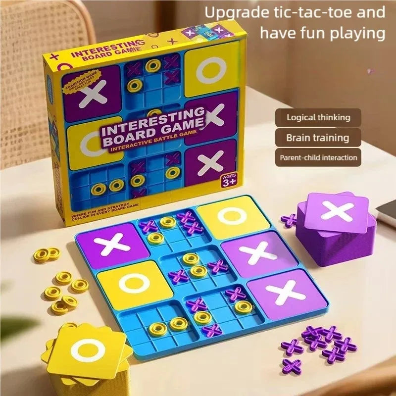 Tic-Tac-Toe Board Game for Kids - Logic & Strategy Learning Toy