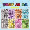 A set of A-grade unicorn make-a-face sticker puzzles for kids featuring various facial designs and stickers.