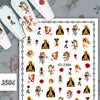 Vintage angel and saint nail art stickers featuring cherubs, angels, and crosses on a white background.