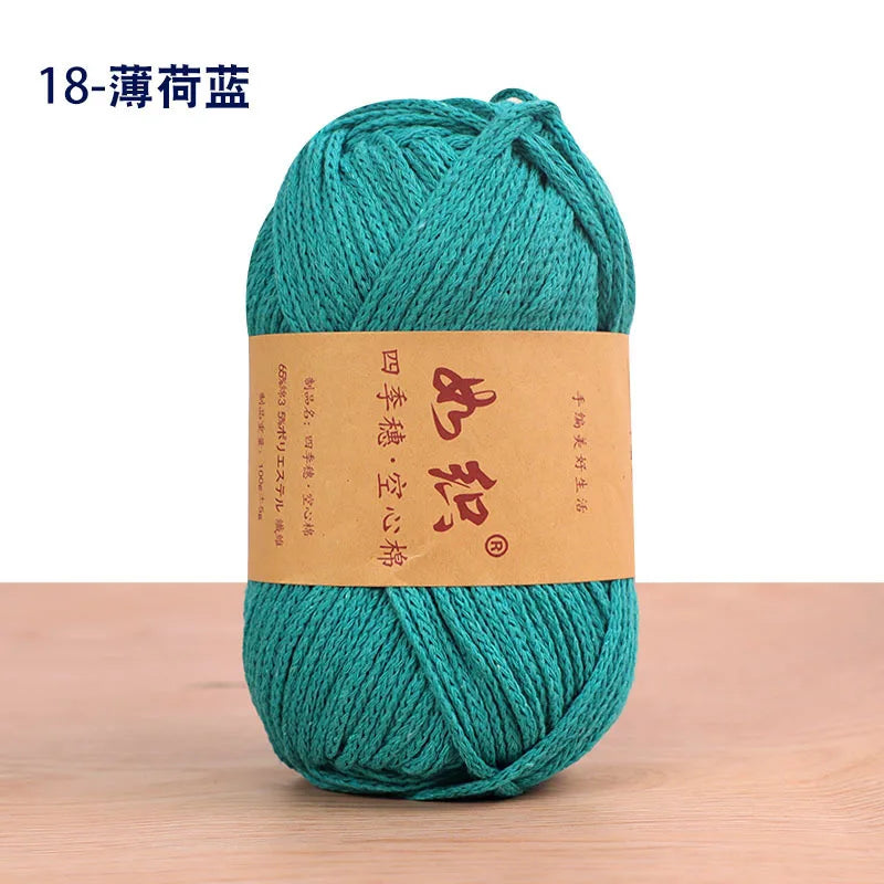 Soft Cotton Blend Crochet Yarn – 85m per Roll