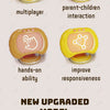 A collection of Pop It fidget toys showing various features like memory exercise, multiplayer interaction, and hands-on abili