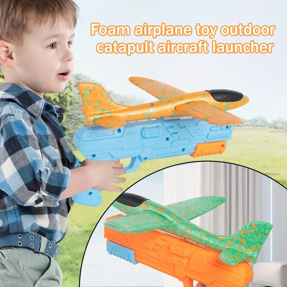 Foam Glider Plane Launcher Toy for Outdoor Play