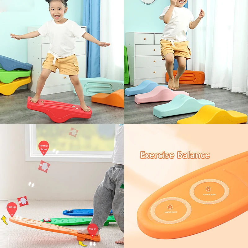 Colorful balance stepping stones for kids used for sensory and motor skills development