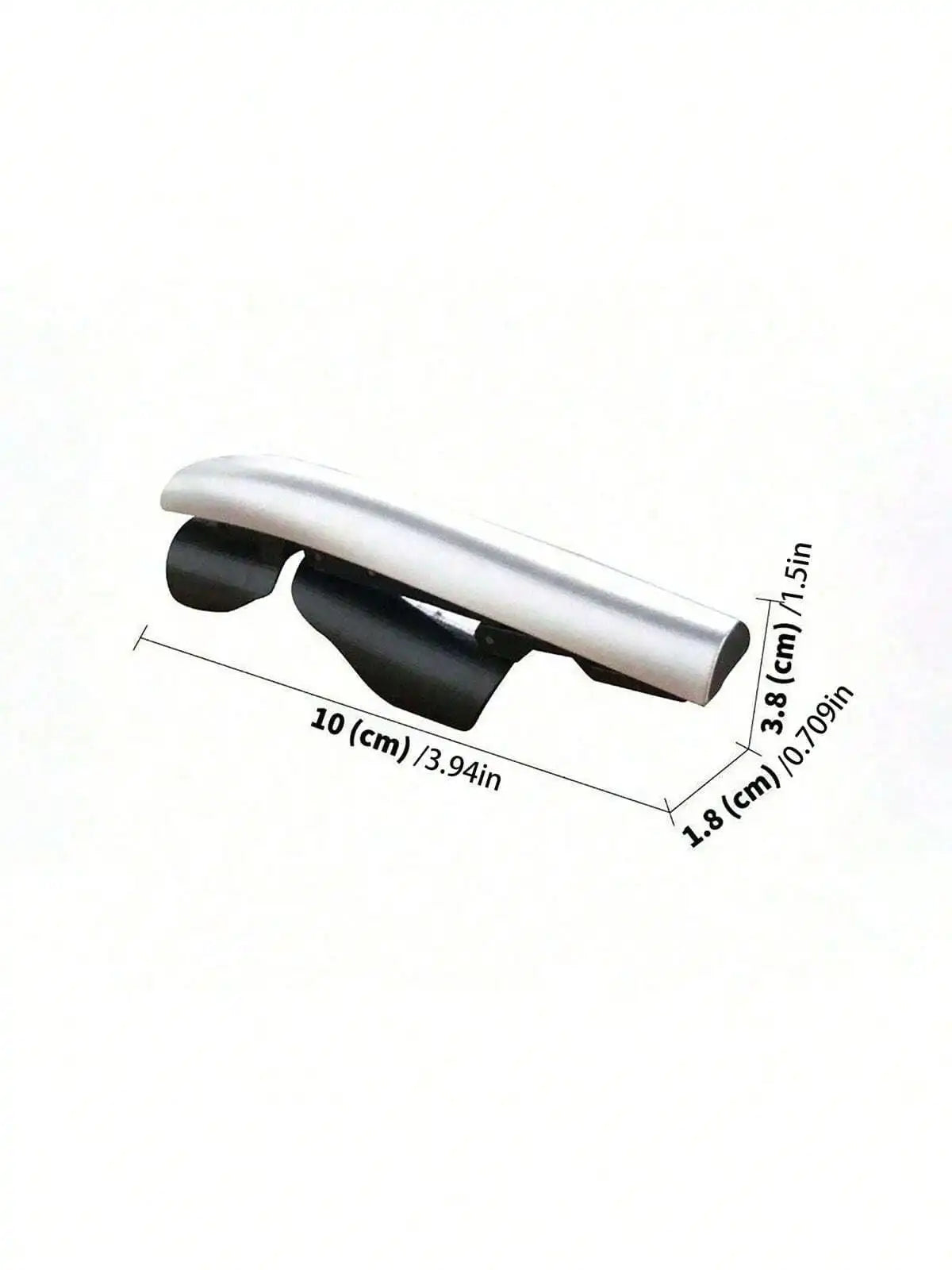 Silver retractable mechanical wolf claw prop with flexible knuckles shown in profile view.