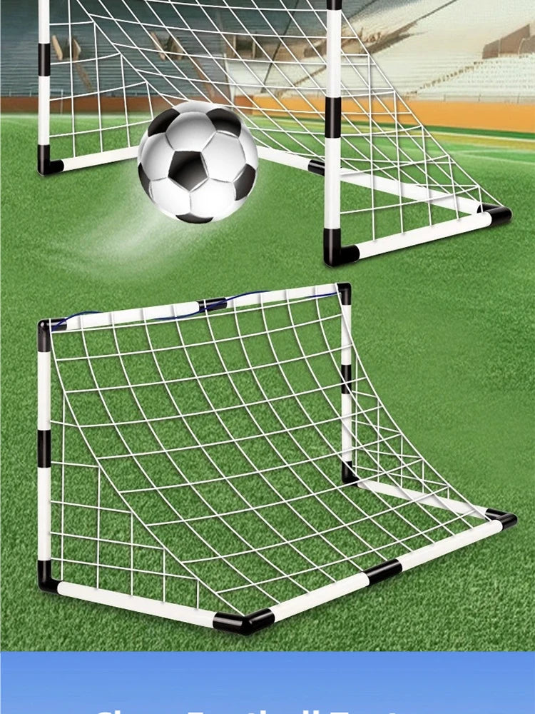 Foldable Soccer Goal Set with Ball and Pump