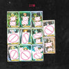 A collection of 11 vibrant anime character cards displayed against a dark background.