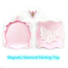 Pink magnetic diamond painting tray with a lid and a small magnetic piece