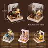 DIY Miniature Wooden Dollhouse Kit with LED Lighting