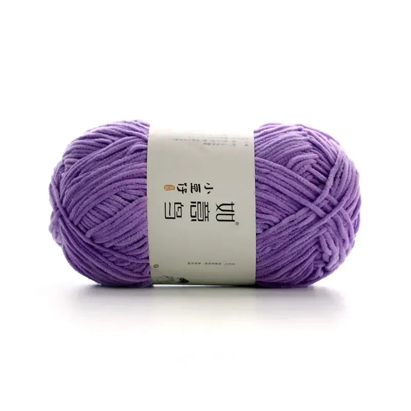 Soft Chenille Yarn for Knitting & Crochet - 50g Ball
