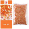 Bag of orange silk ab resin rhinestones for crafts and DIY projects