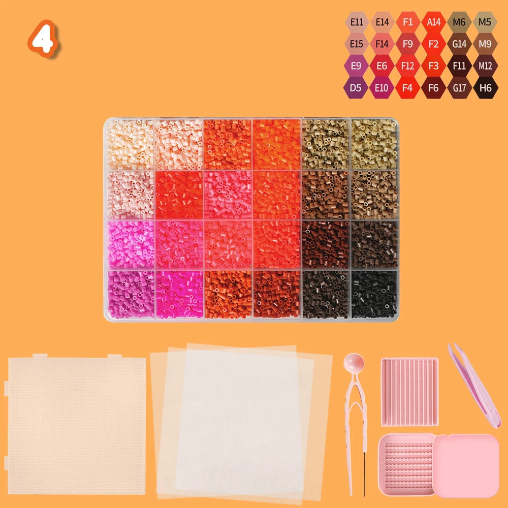 2.6mm Perler Beads Kit – 24 Colors, 12,000 Pieces for Pixel Art & DIY Crafts