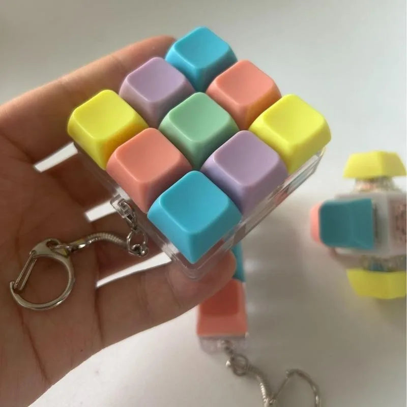 Mini Mechanical Keyboard Fidget Keychain with Clicking Keys