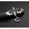 Enamel Dragon Brooch with Rhinestone Accents