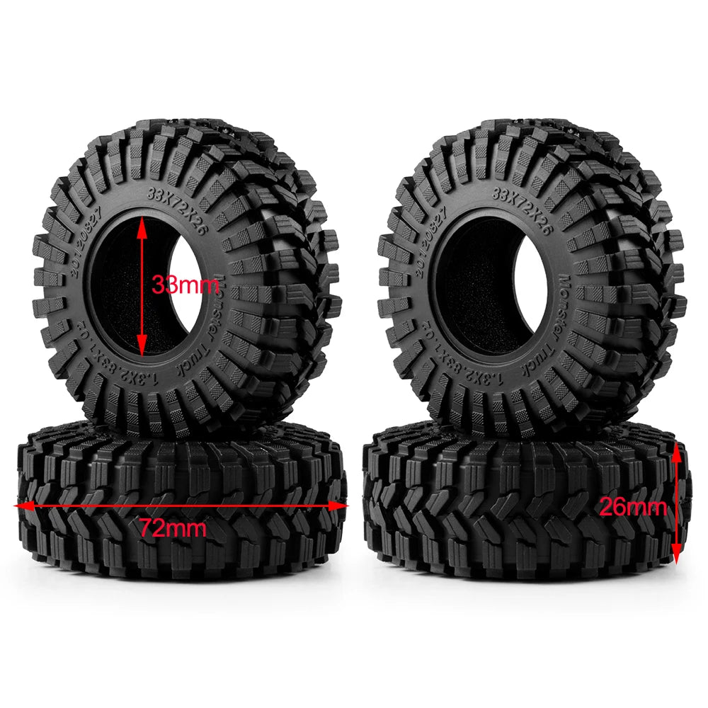 Mud Terrain RC Tires for 1/18 and 1/24 Micro Crawlers