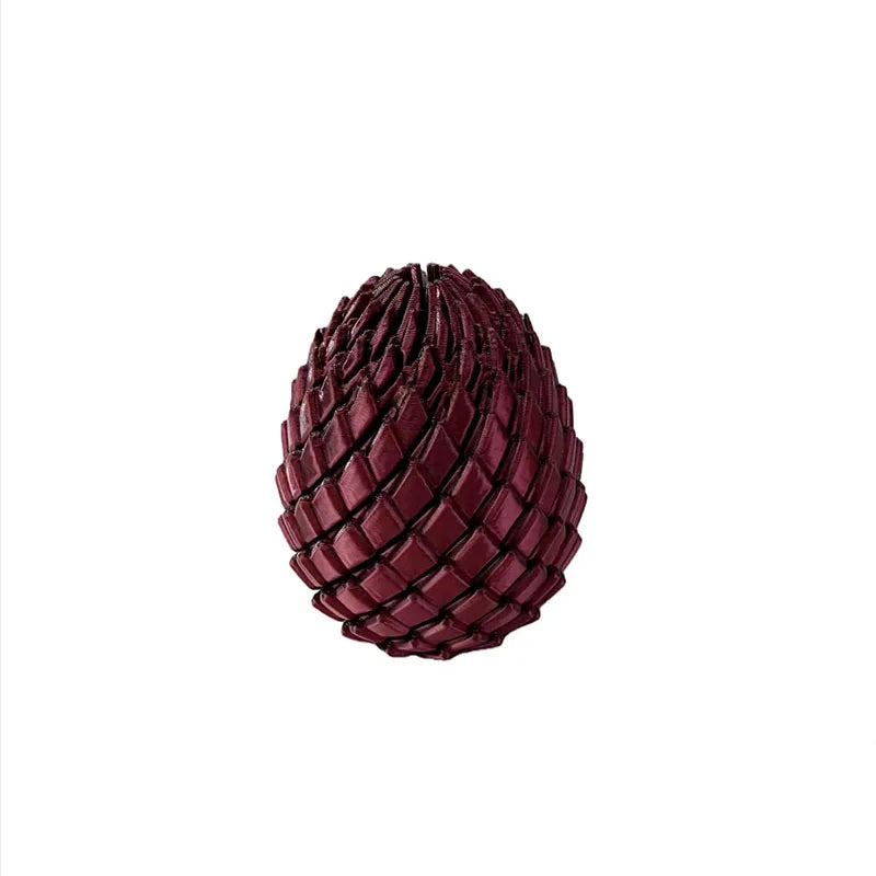 3D Printed Dragon Egg Stress-Relief Toy — Deformable Desk Ornament