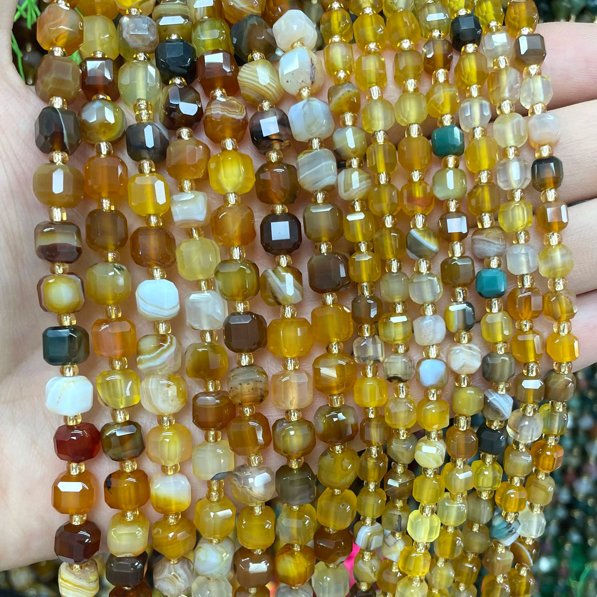 Natural Stone Faceted Beads for Jewelry Making