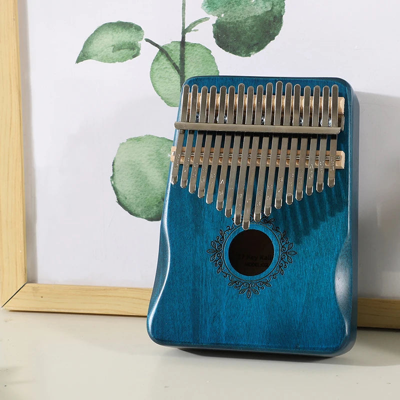 17-Key Mahogany Kalimba Thumb Piano
