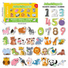 A collection of 43 magnetic animal magnets including fruits and vegetables for toddlers.