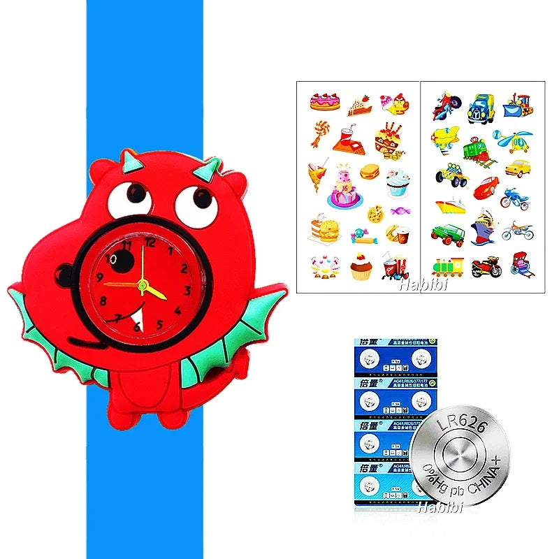 Kids' Cartoon Dinosaur Digital Watch with Silicone Band