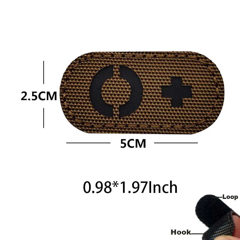 Blood Type Tactical Patches with Glow-in-the-Dark Design