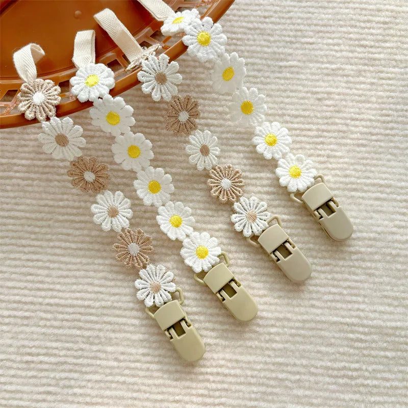Little Daisy Baby Pacifier Clip