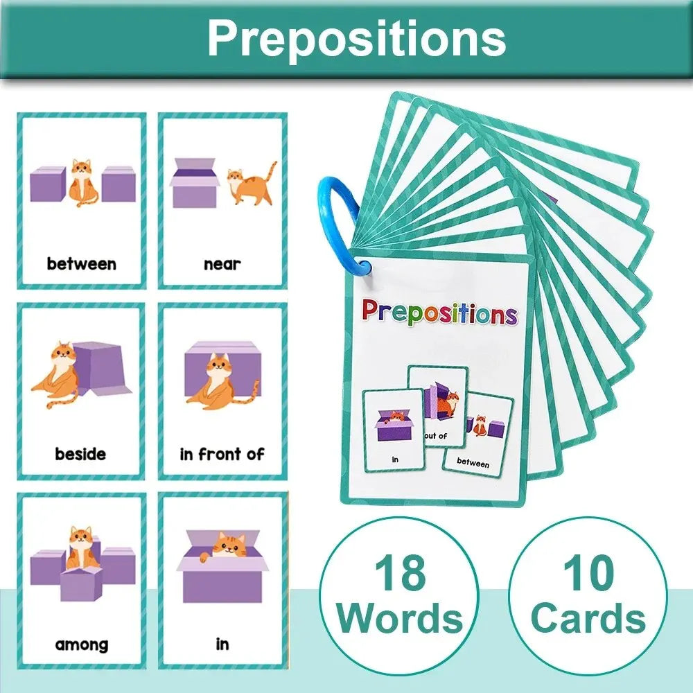 Montessori English Word Learning Cards for Kids