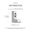 A sterling silver charm bead with a hole diameter of 0.18 inches and a length of 0.45 inches.