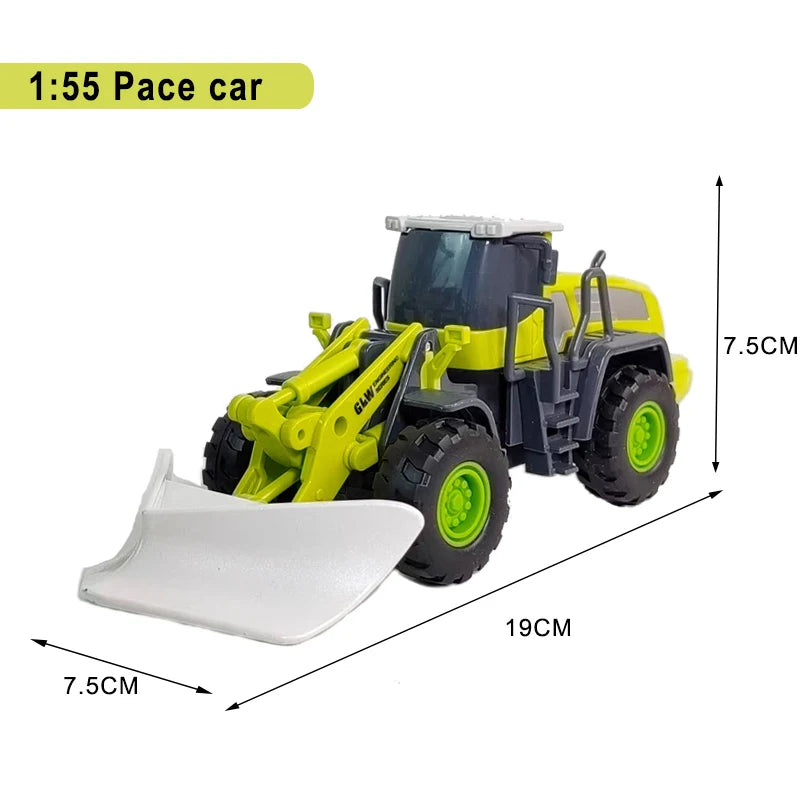 Diecast Engineering Vehicle Set for Kids - 4-Piece Construction Toy Collection