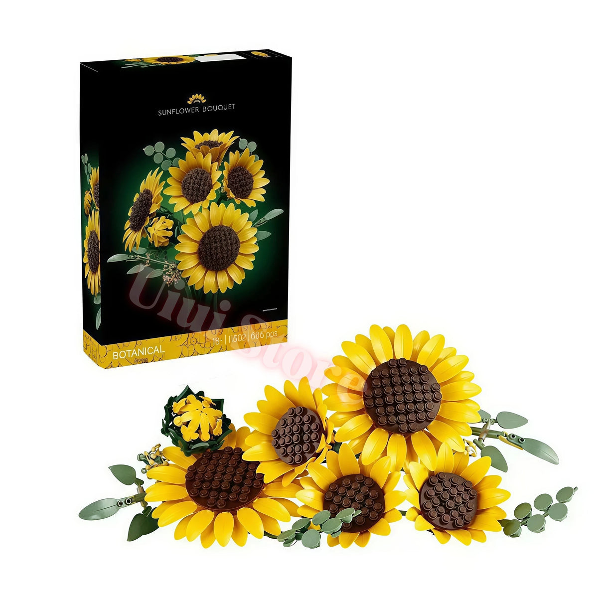DIY Flower Bouquet Building Blocks Set