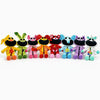 A collection of colorful CatNap plush dolls featuring various facial expressions and colors.