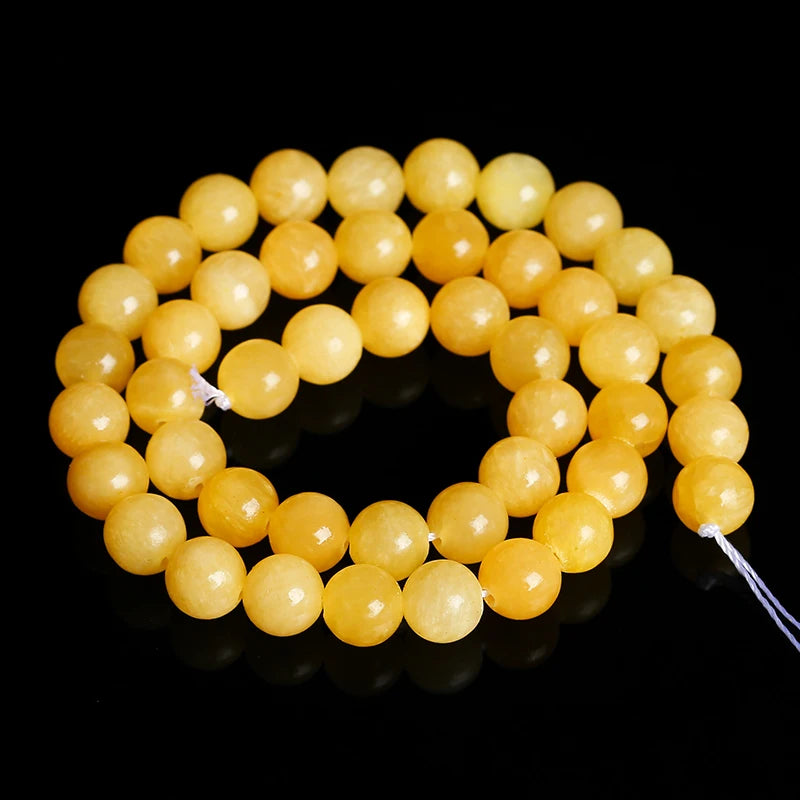 Natural Jade Round Beads for Jewelry Making