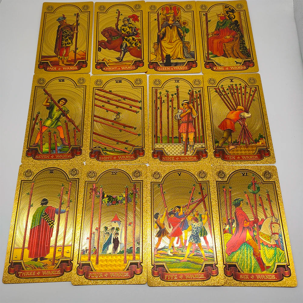 Gold Foil Rider Waite Tarot Deck
