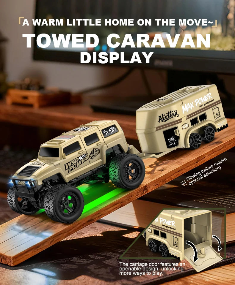 Mini Remote Control Climbing Car with Trailer