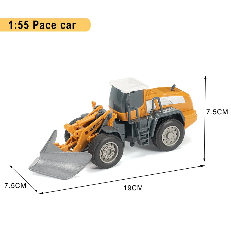 Diecast Engineering Vehicle Set for Kids - 4-Piece Construction Toy Collection