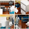 Building block set showing various components and structures for an RV camper bus model.
