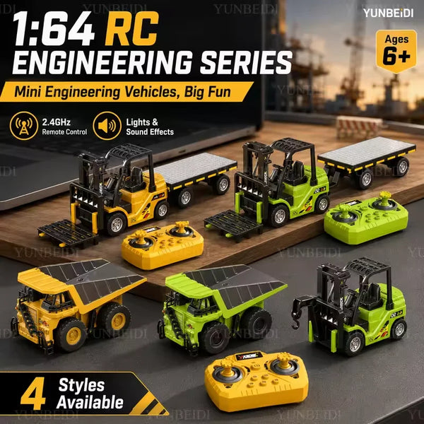 Miniature RC Forklift with Trailer and Bluetooth App Control