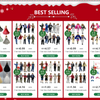 Festive Christmas Outfit Set for 11.5-Inch Dolls