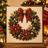 Festive Christmas Pearl Diamond Painting Kit with Frame
